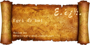 Egri Ábel névjegykártya