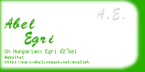 abel egri business card